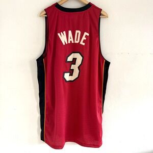Adidas NBA Miami Heat Dwayne Wade #3 Stitched Jersey Red XL Length+2
